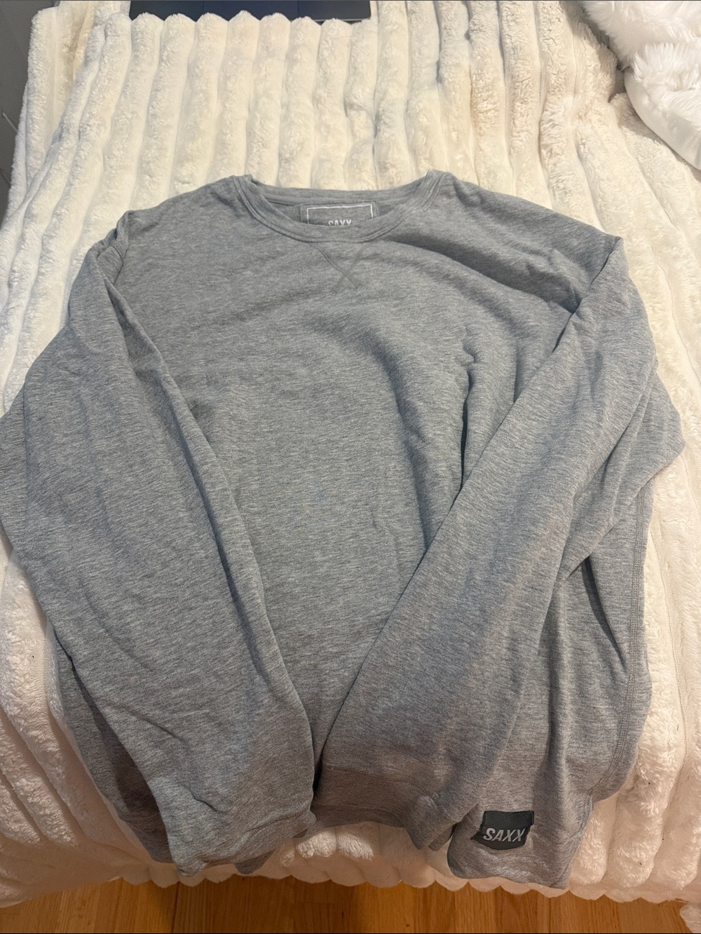 Saxx Gray Crewneck Pullover Sweatshirt